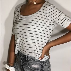 Madewell striped crop tee